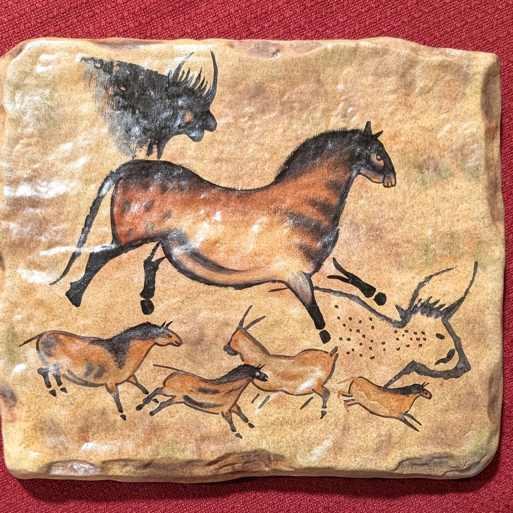 The Bradford Exchange Tan and Black Horse Serveware